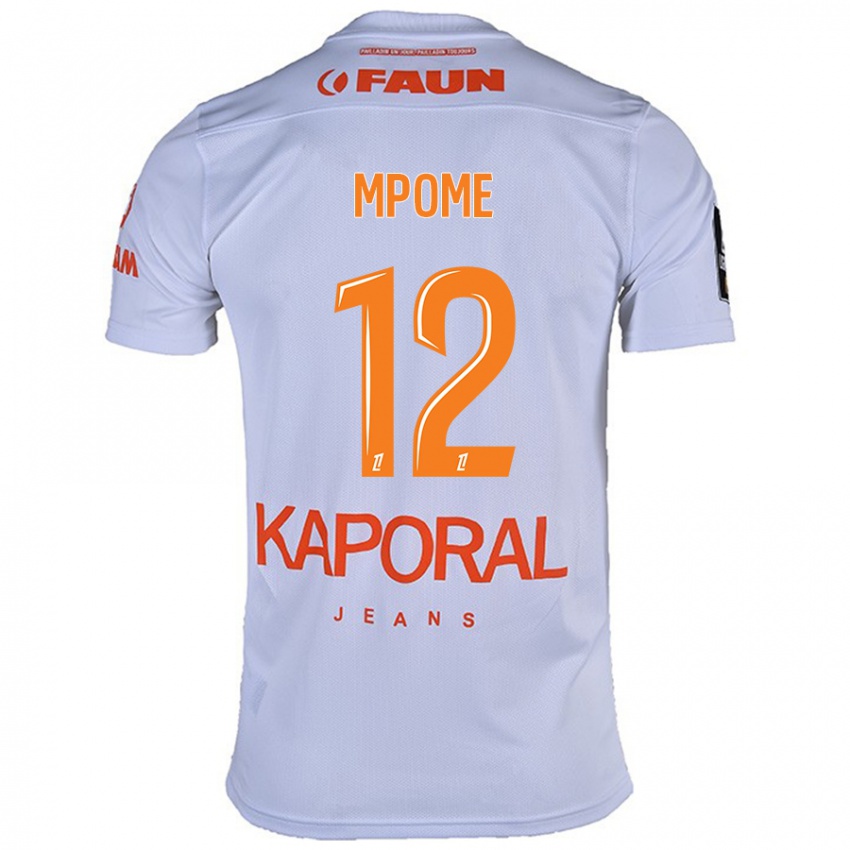 Mænd Maelys Mpomé #12 Hvid Udebane Spillertrøjer 2024/25 Trøje T-Shirt