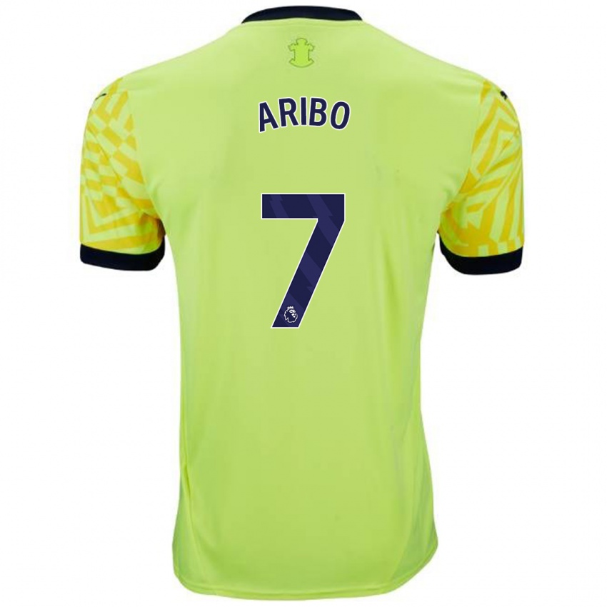 Mænd Joe Aribo #7 Gul Udebane Spillertrøjer 2024/25 Trøje T-Shirt