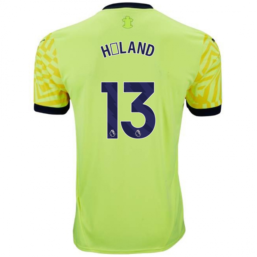 Mænd Benedicte Håland #13 Gul Udebane Spillertrøjer 2024/25 Trøje T-Shirt