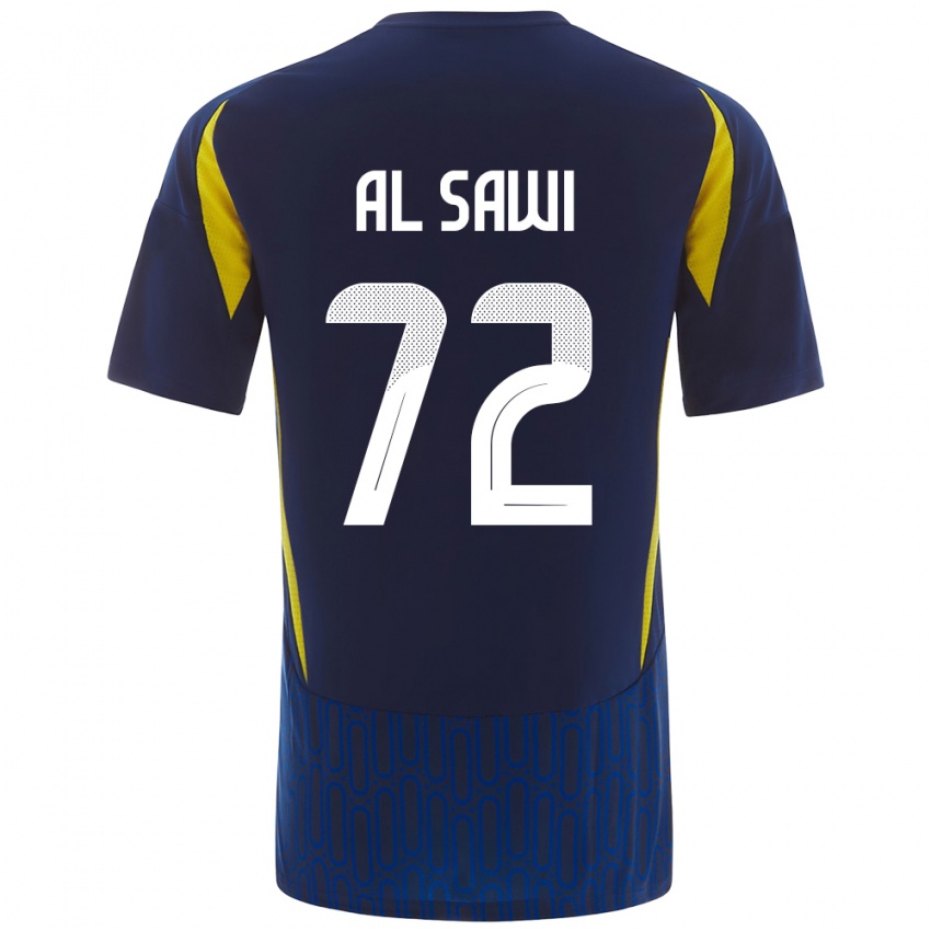 Mænd Etaf Al-Sawi #72 Blå Gul Udebane Spillertrøjer 2024/25 Trøje T-Shirt