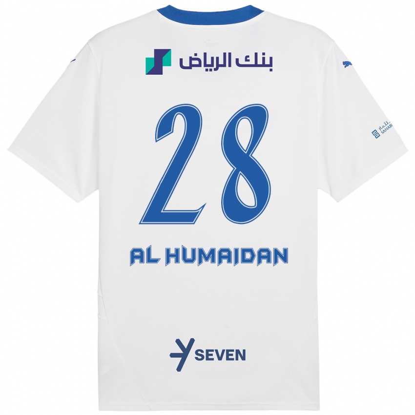 Mænd Fay Al-Humaidan #28 Hvid Blå Udebane Spillertrøjer 2024/25 Trøje T-Shirt