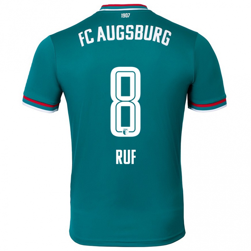 Mænd Jonas Ruf #8 Mørkegrøn Udebane Spillertrøjer 2024/25 Trøje T-Shirt