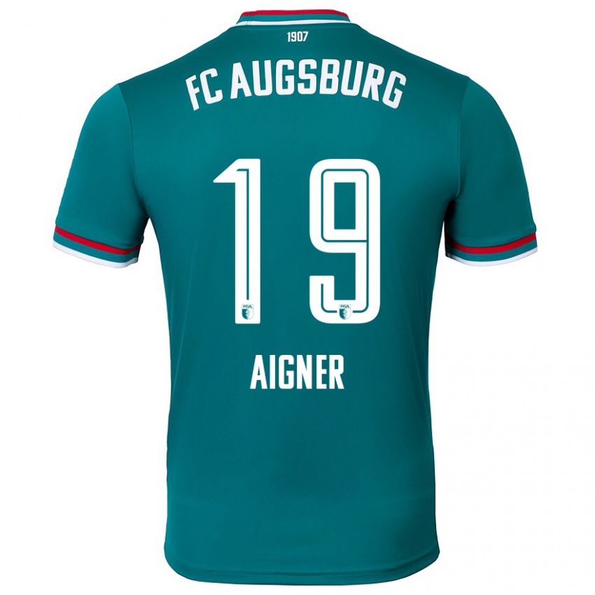 Mænd Lukas Aigner #19 Mørkegrøn Udebane Spillertrøjer 2024/25 Trøje T-Shirt