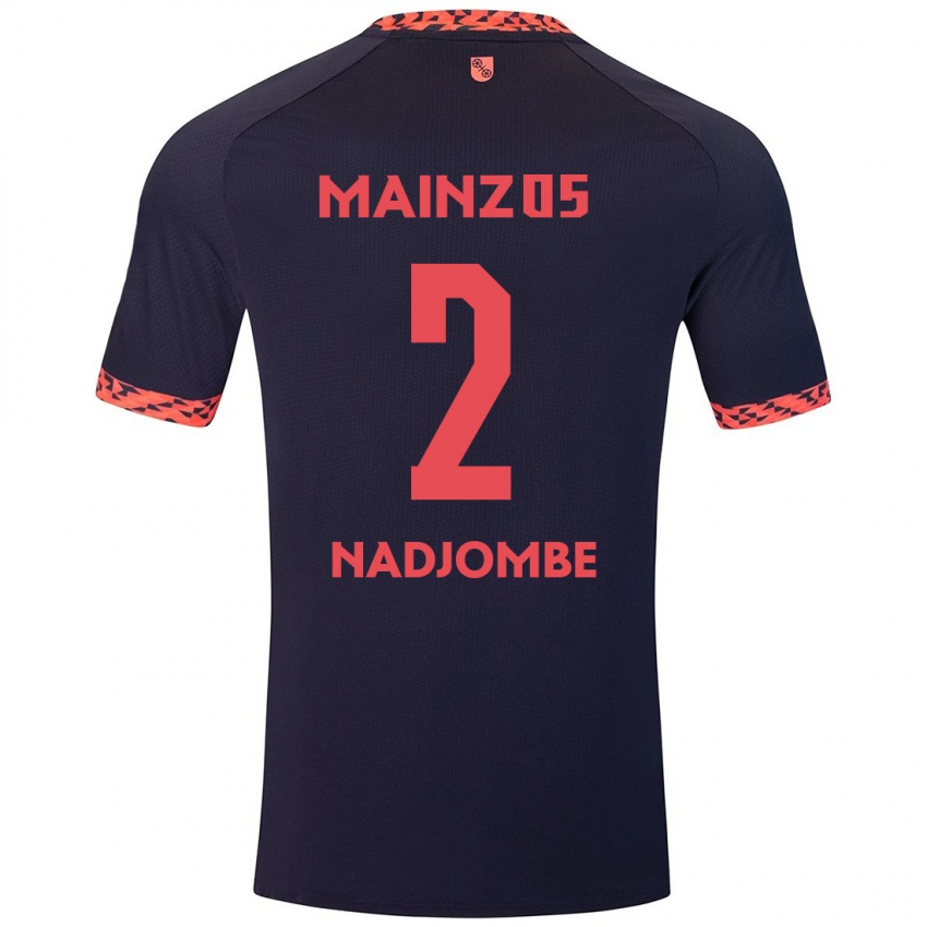 Mænd Jean-Marie Nadjombe #2 Blå Koralrød Udebane Spillertrøjer 2024/25 Trøje T-Shirt