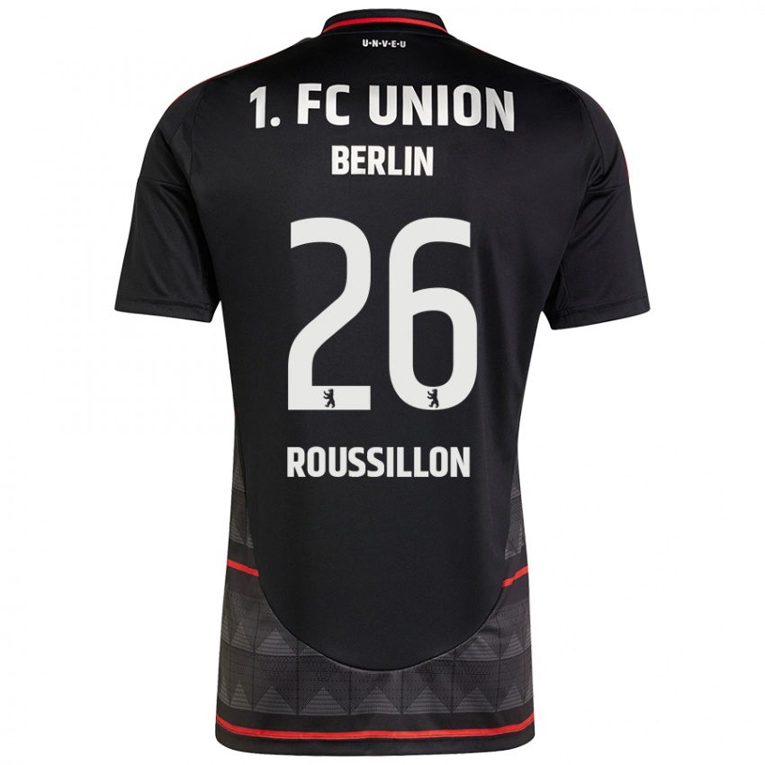 Mænd Jérôme Roussillon #26 Sort Udebane Spillertrøjer 2024/25 Trøje T-Shirt