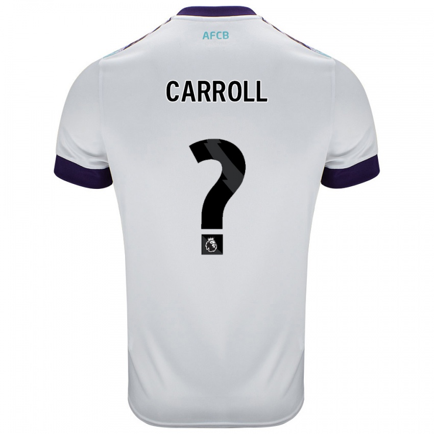 Mænd Ryan Carroll #0 Hvid Grøn Lilla Udebane Spillertrøjer 2024/25 Trøje T-Shirt