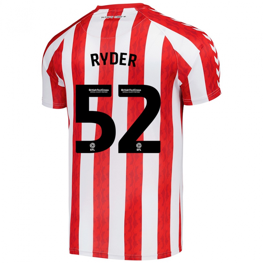 Kvinder Joe Ryder #52 Rød Hvid Hjemmebane Spillertrøjer 2024/25 Trøje T-Shirt