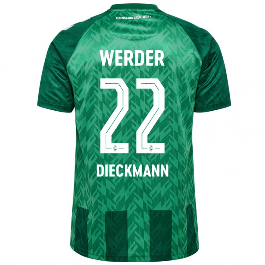 Kvinder Rieke Dieckmann #22 Grøn Hjemmebane Spillertrøjer 2024/25 Trøje T-Shirt