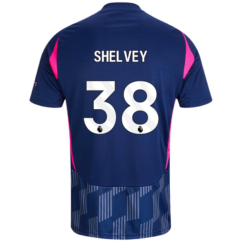 Kvinder George Shelvey #38 Kongeblå Pink Udebane Spillertrøjer 2024/25 Trøje T-Shirt