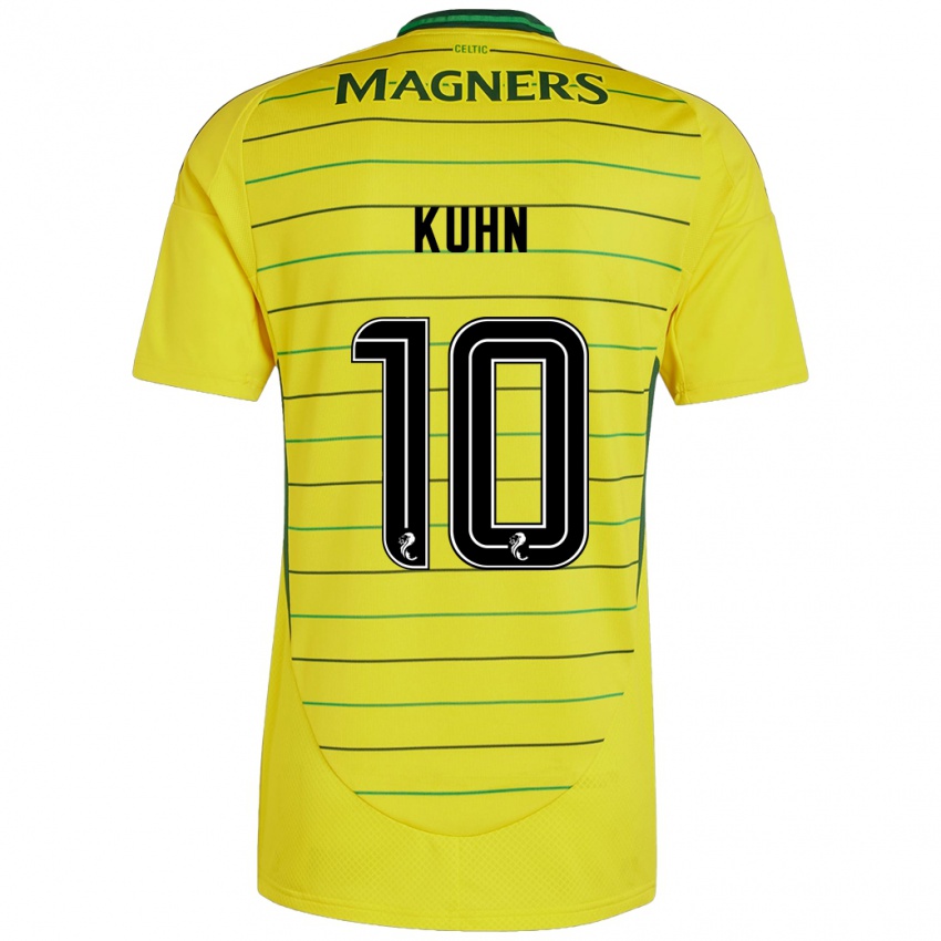 Kvinder Nicolas Kühn #10 Gul Udebane Spillertrøjer 2024/25 Trøje T-Shirt