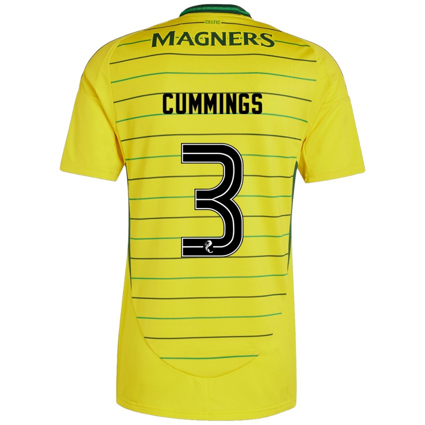 Kvinder Sydney Cummings #3 Gul Udebane Spillertrøjer 2024/25 Trøje T-Shirt