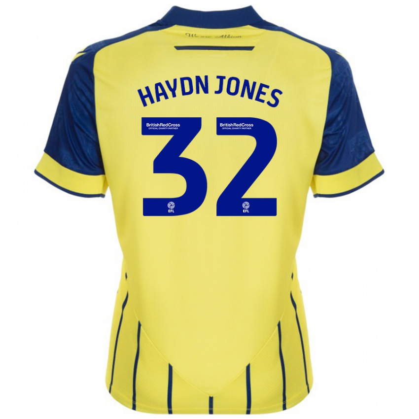 Kvinder Mackenzie Haydn-Jones #32 Gul Blå Udebane Spillertrøjer 2024/25 Trøje T-Shirt