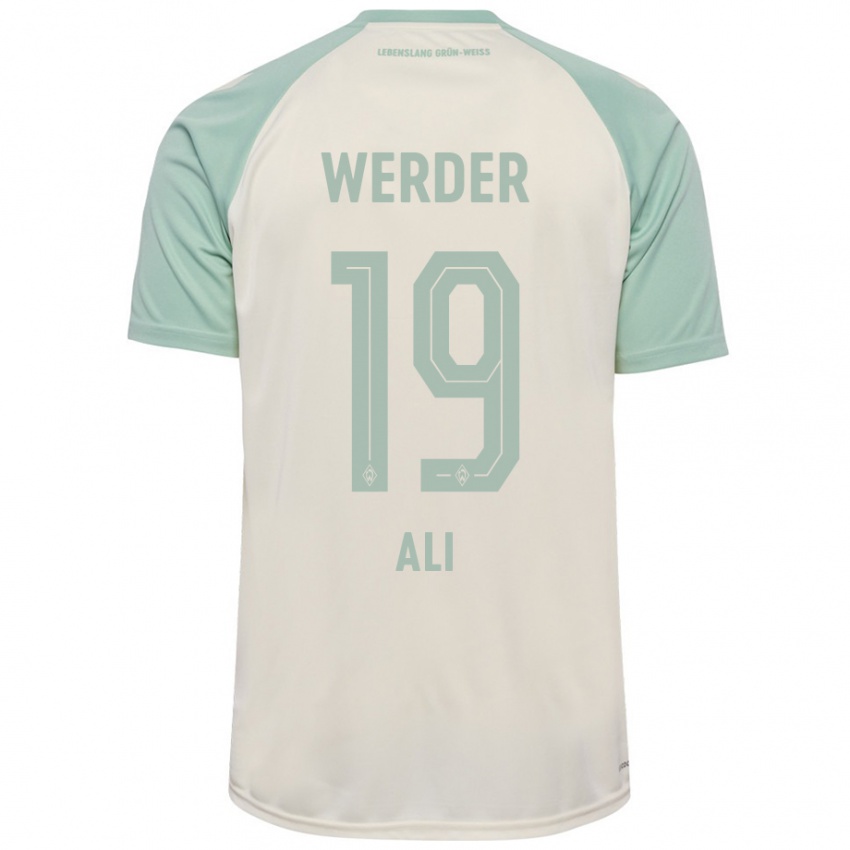 Kvinder Rok Ali #19 Råhvid Lysegrøn Udebane Spillertrøjer 2024/25 Trøje T-Shirt