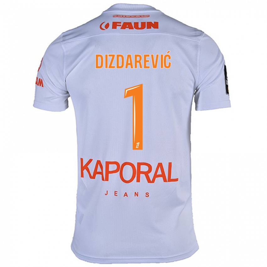 Kvinder Belmin Dizdarevic #1 Hvid Udebane Spillertrøjer 2024/25 Trøje T-Shirt