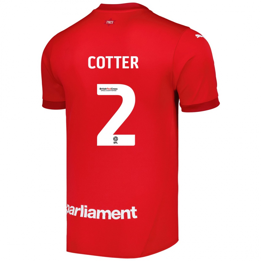 Børn Barry Cotter #2 Rød Hjemmebane Spillertrøjer 2024/25 Trøje T-Shirt