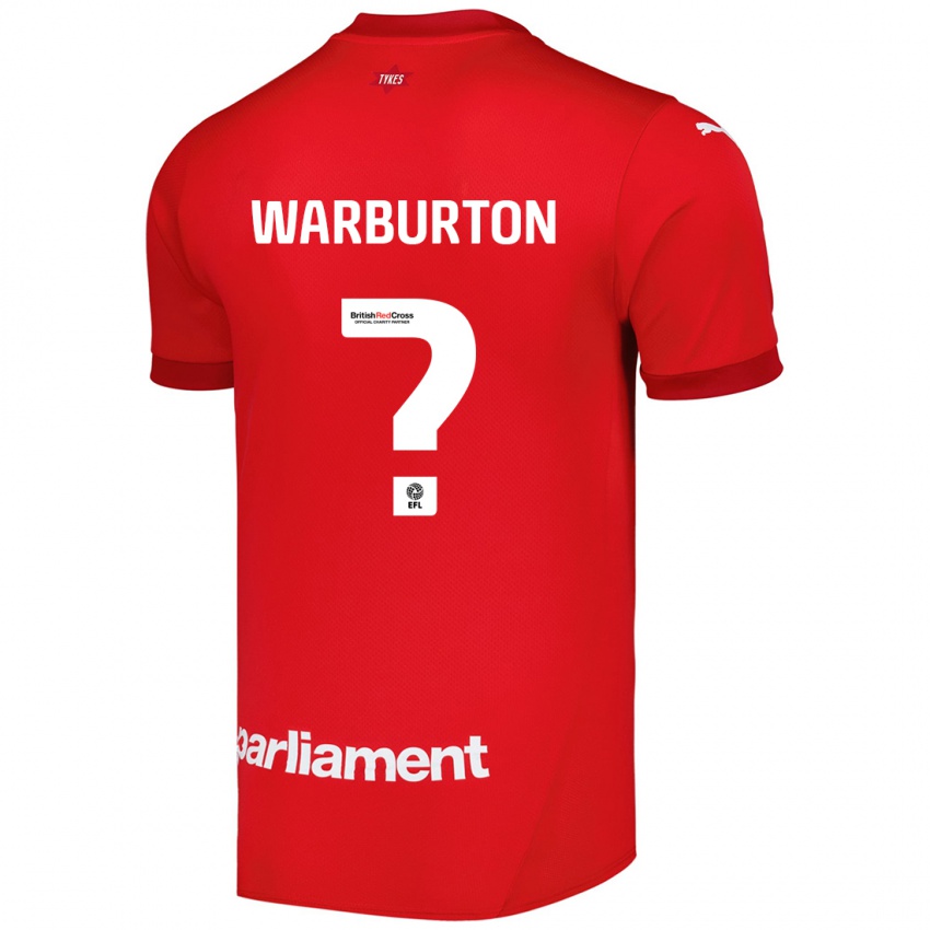 Børn Owen Warburton #0 Rød Hjemmebane Spillertrøjer 2024/25 Trøje T-Shirt