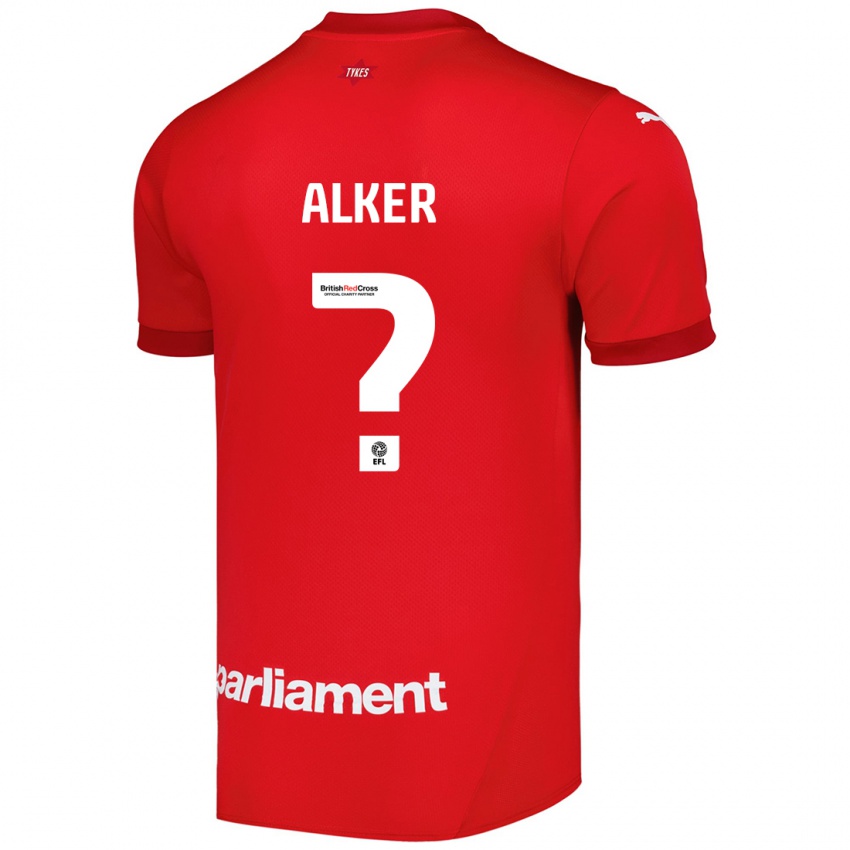 Børn Luke Alker #0 Rød Hjemmebane Spillertrøjer 2024/25 Trøje T-Shirt