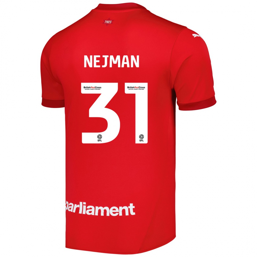 Børn Harrison Nejman #31 Rød Hjemmebane Spillertrøjer 2024/25 Trøje T-Shirt