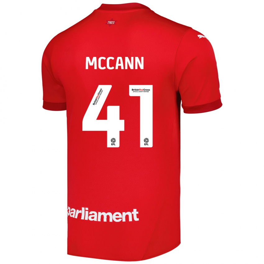 Børn Bayley Mccann #41 Rød Hjemmebane Spillertrøjer 2024/25 Trøje T-Shirt