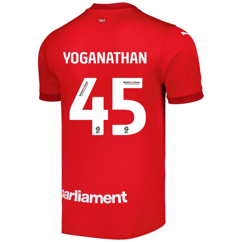 Børn Vimal Yoganathan #45 Rød Hjemmebane Spillertrøjer 2024/25 Trøje T-Shirt