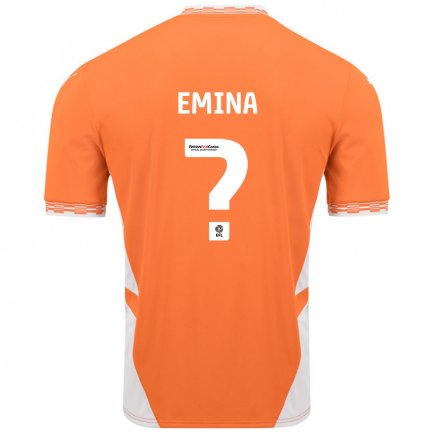 Børn Ezra Emina #0 Orange Hvid Hjemmebane Spillertrøjer 2024/25 Trøje T-Shirt