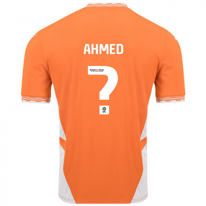 Børn Jibran Ahmed #0 Orange Hvid Hjemmebane Spillertrøjer 2024/25 Trøje T-Shirt