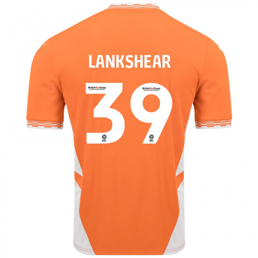 Børn Alex Lankshear #39 Orange Hvid Hjemmebane Spillertrøjer 2024/25 Trøje T-Shirt