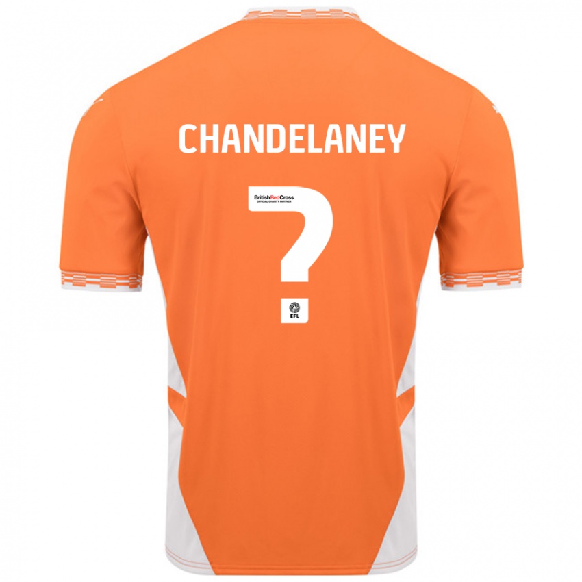 Børn Yulan Chandelaney #0 Orange Hvid Hjemmebane Spillertrøjer 2024/25 Trøje T-Shirt