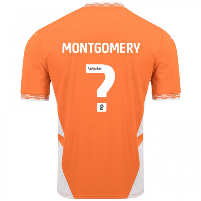 Børn Aleysha Montgomery #0 Orange Hvid Hjemmebane Spillertrøjer 2024/25 Trøje T-Shirt