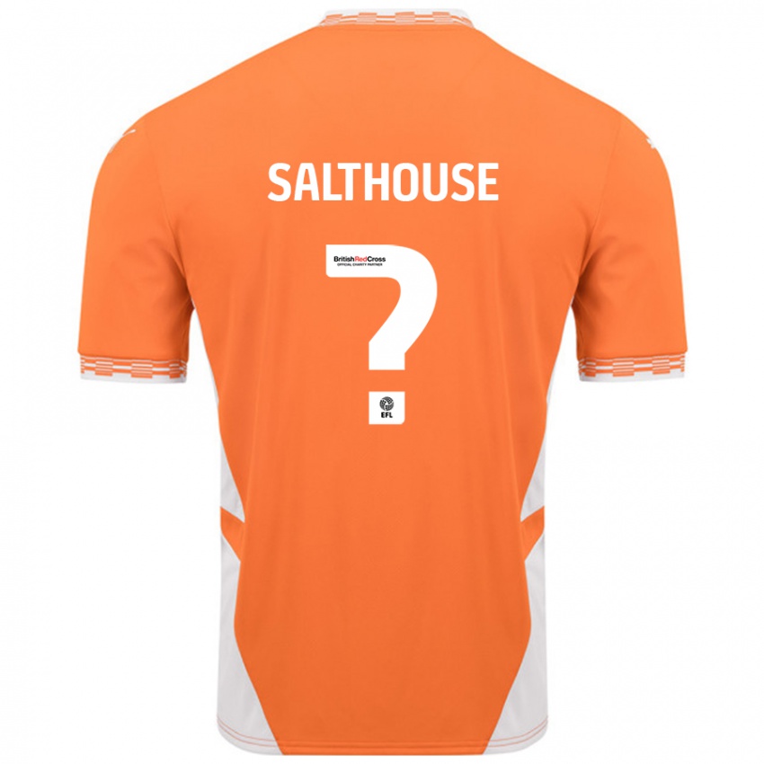 Børn Emily Salthouse #0 Orange Hvid Hjemmebane Spillertrøjer 2024/25 Trøje T-Shirt