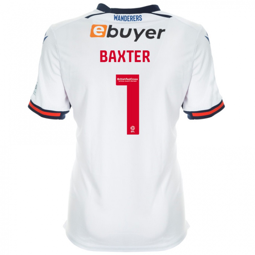 Børn Nathan Baxter #1 Hvid Hjemmebane Spillertrøjer 2024/25 Trøje T-Shirt