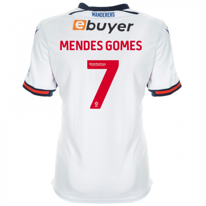 Børn Carlos Mendes #7 Hvid Hjemmebane Spillertrøjer 2024/25 Trøje T-Shirt