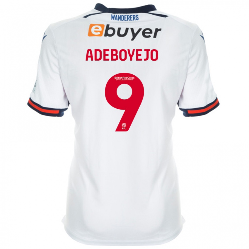 Børn Victor Adeboyejo #9 Hvid Hjemmebane Spillertrøjer 2024/25 Trøje T-Shirt