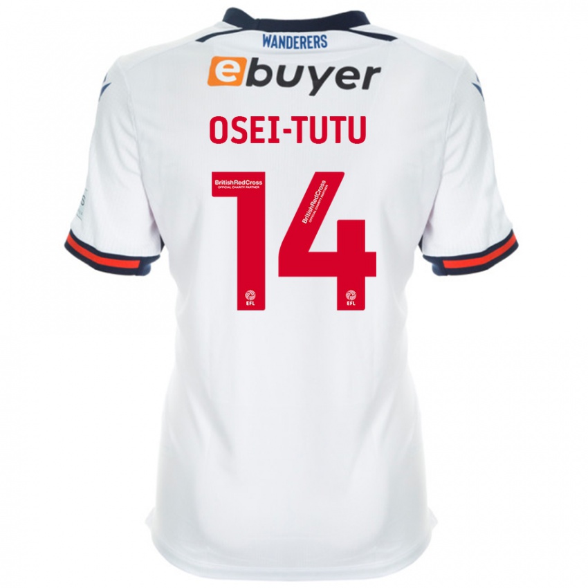 Børn Jordi Osei-Tutu #14 Hvid Hjemmebane Spillertrøjer 2024/25 Trøje T-Shirt