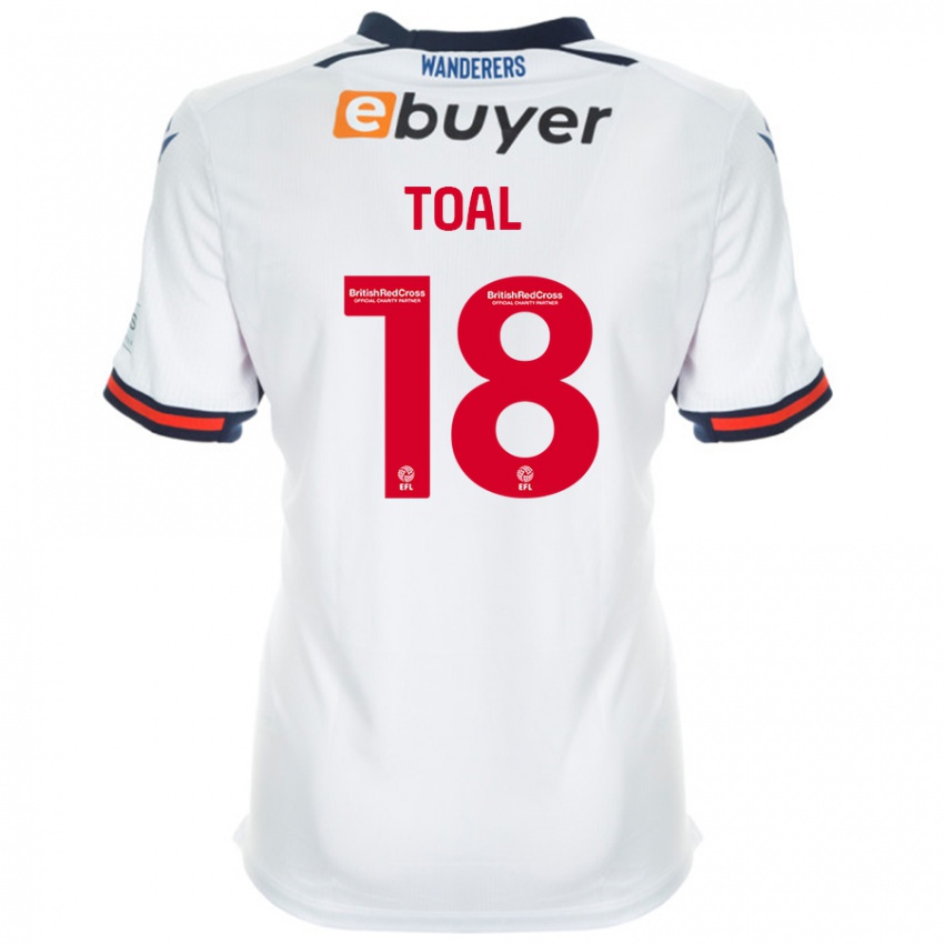 Børn Eoin Toal #18 Hvid Hjemmebane Spillertrøjer 2024/25 Trøje T-Shirt