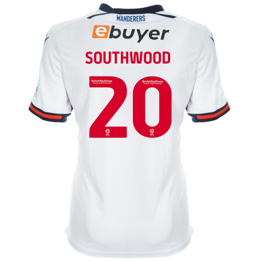 Børn Luke Southwood #20 Hvid Hjemmebane Spillertrøjer 2024/25 Trøje T-Shirt