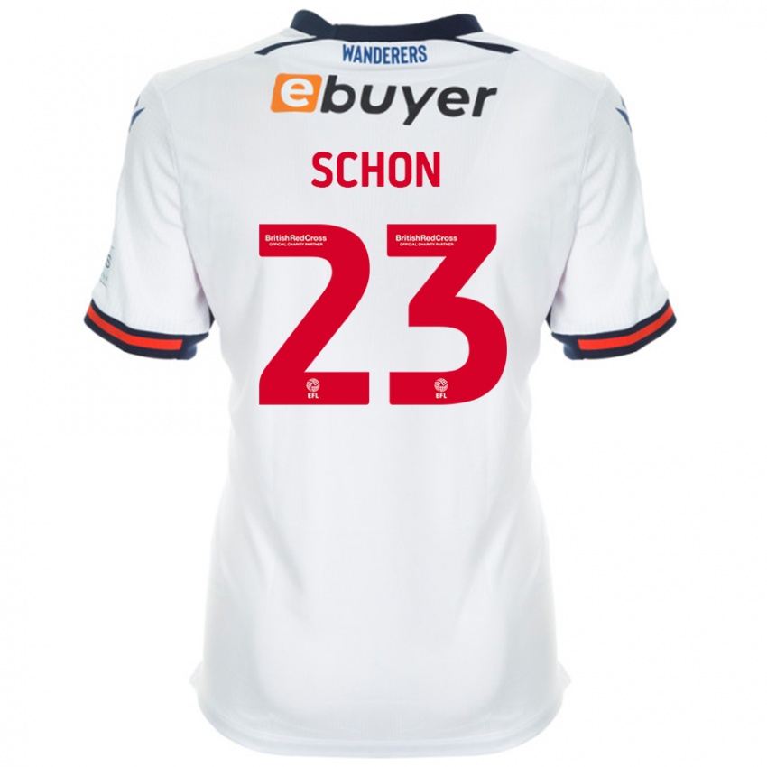 Børn Szabolcs Schön #23 Hvid Hjemmebane Spillertrøjer 2024/25 Trøje T-Shirt