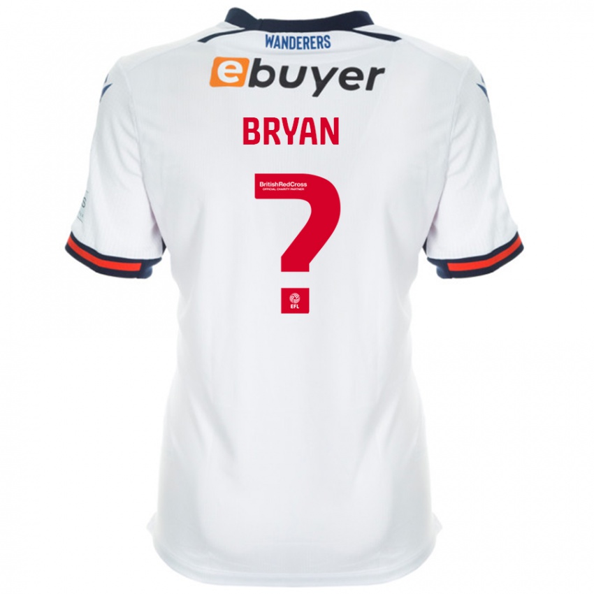 Børn Trevon Bryan #0 Hvid Hjemmebane Spillertrøjer 2024/25 Trøje T-Shirt