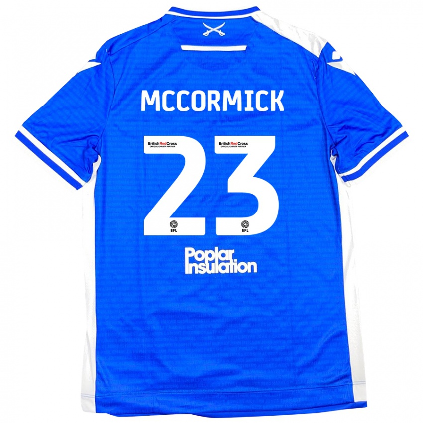 Børn Luke Mccormick #23 Blå Hvid Hjemmebane Spillertrøjer 2024/25 Trøje T-Shirt