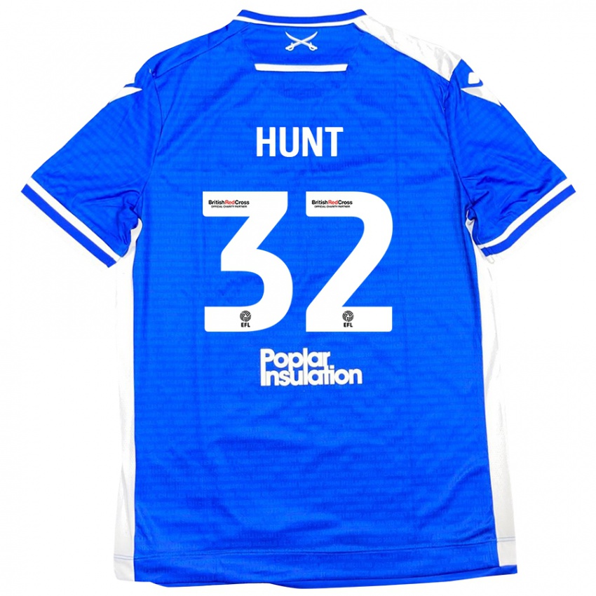 Børn Jack Hunt #32 Blå Hvid Hjemmebane Spillertrøjer 2024/25 Trøje T-Shirt