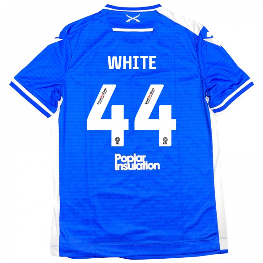 Børn Charlie White #44 Blå Hvid Hjemmebane Spillertrøjer 2024/25 Trøje T-Shirt