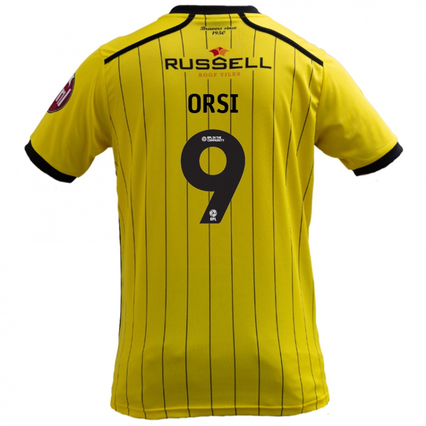 Børn Danilo Orsi #9 Gul Hjemmebane Spillertrøjer 2024/25 Trøje T-Shirt