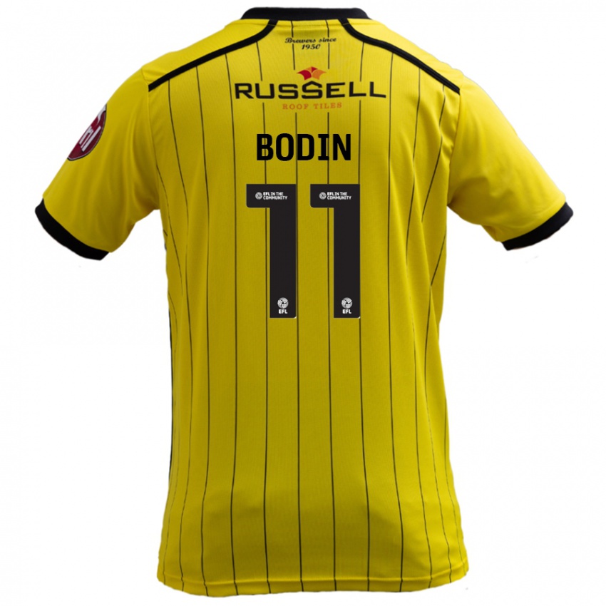 Børn Billy Bodin #11 Gul Hjemmebane Spillertrøjer 2024/25 Trøje T-Shirt