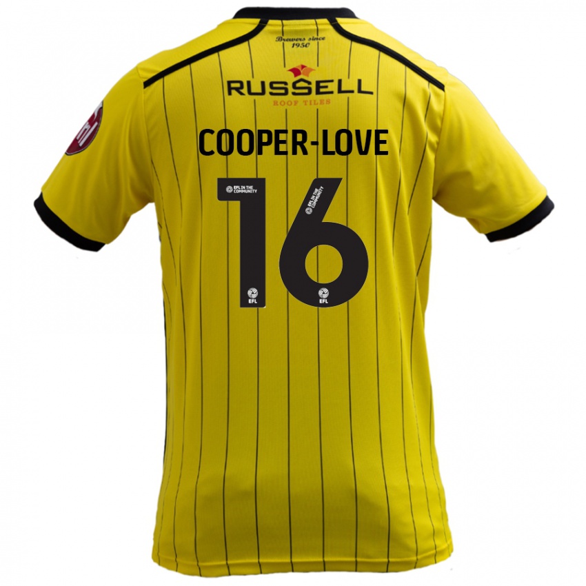 Børn Jack Cooper-Love #16 Gul Hjemmebane Spillertrøjer 2024/25 Trøje T-Shirt