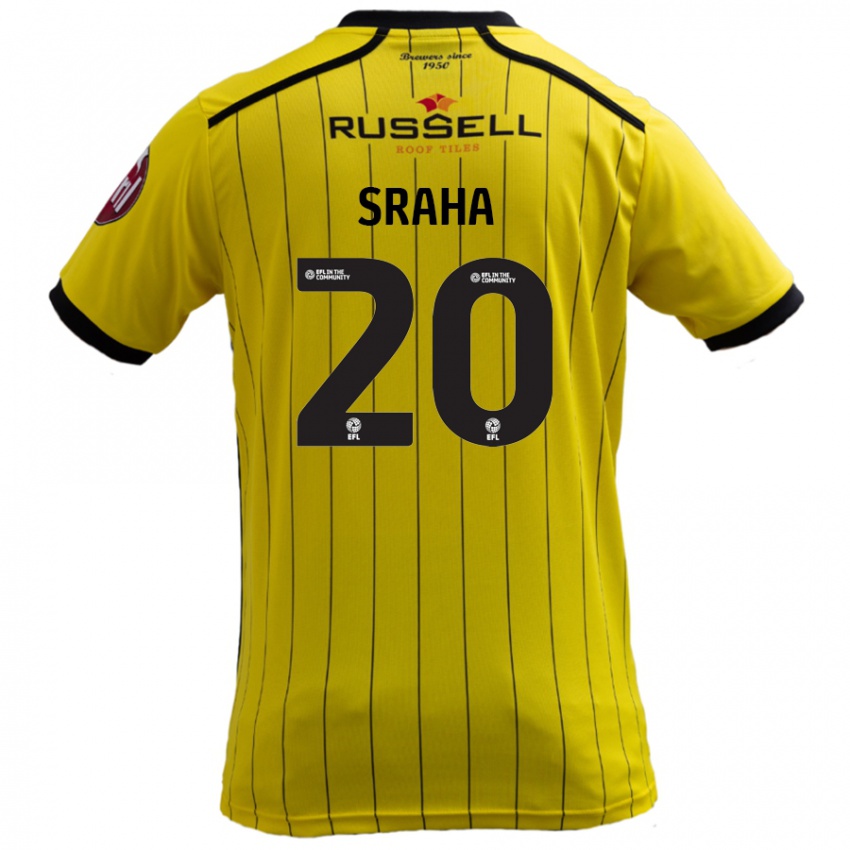 Børn Jason Sraha #20 Gul Hjemmebane Spillertrøjer 2024/25 Trøje T-Shirt