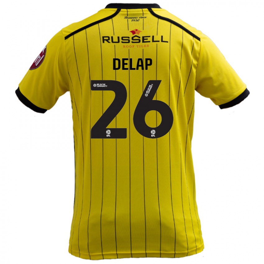 Børn Finn Delap #26 Gul Hjemmebane Spillertrøjer 2024/25 Trøje T-Shirt