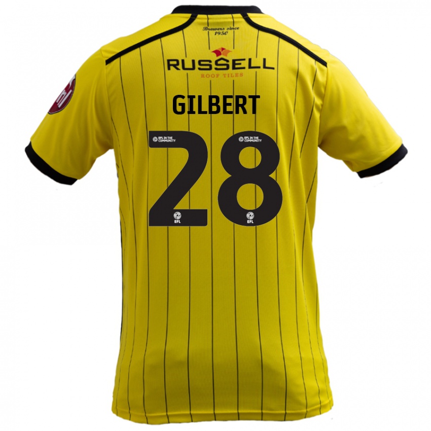 Børn Cameron Gilbert #28 Gul Hjemmebane Spillertrøjer 2024/25 Trøje T-Shirt