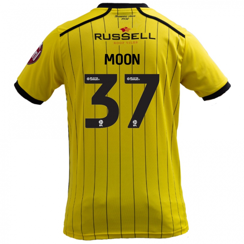 Børn Jasper Moon #37 Gul Hjemmebane Spillertrøjer 2024/25 Trøje T-Shirt