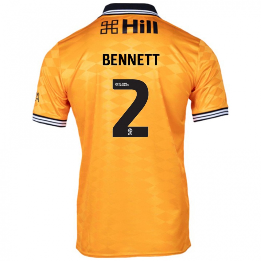 Børn Liam Bennett #2 Orange Hjemmebane Spillertrøjer 2024/25 Trøje T-Shirt