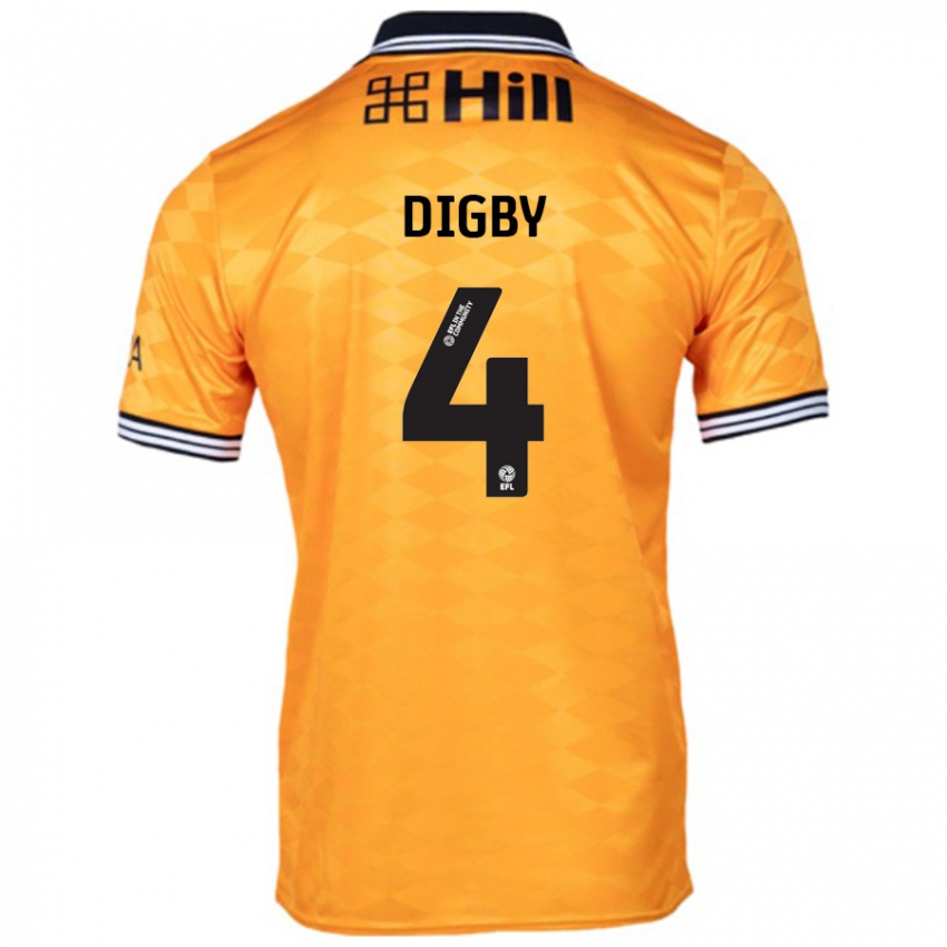 Børn Paul Digby #4 Orange Hjemmebane Spillertrøjer 2024/25 Trøje T-Shirt